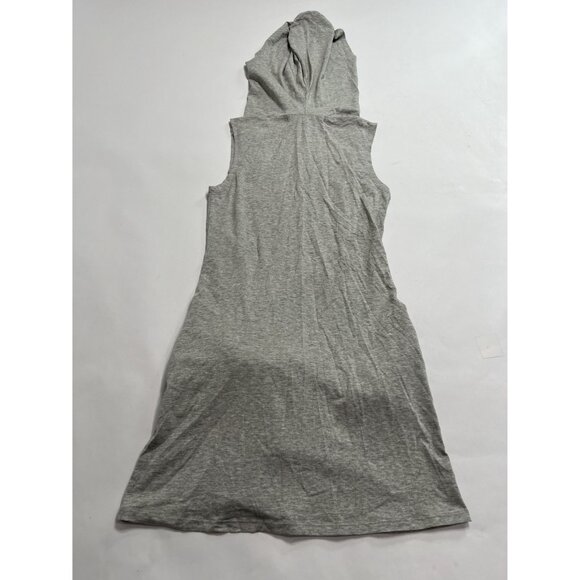 SUNBURN PROJECT Tie Sleeveless Hoodie One-Piece in Melange Grey - Picture 3 of 4